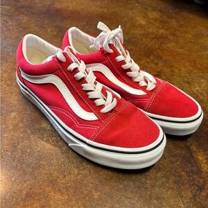 Women’s red Vans